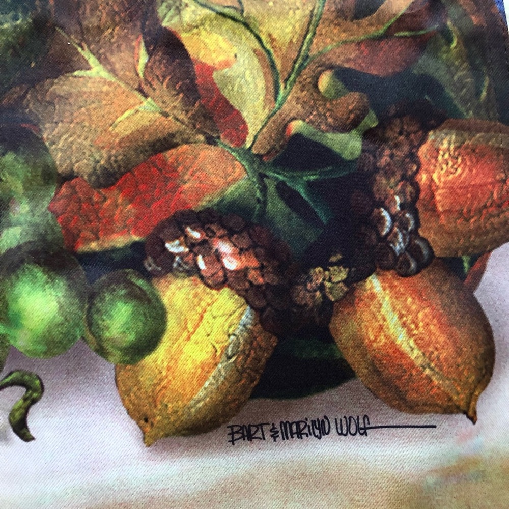 🍂NEW Toland Give Thanks Thanksgiving Artists Bart & Marilyn Wolf Flag - Picture 5 of 6